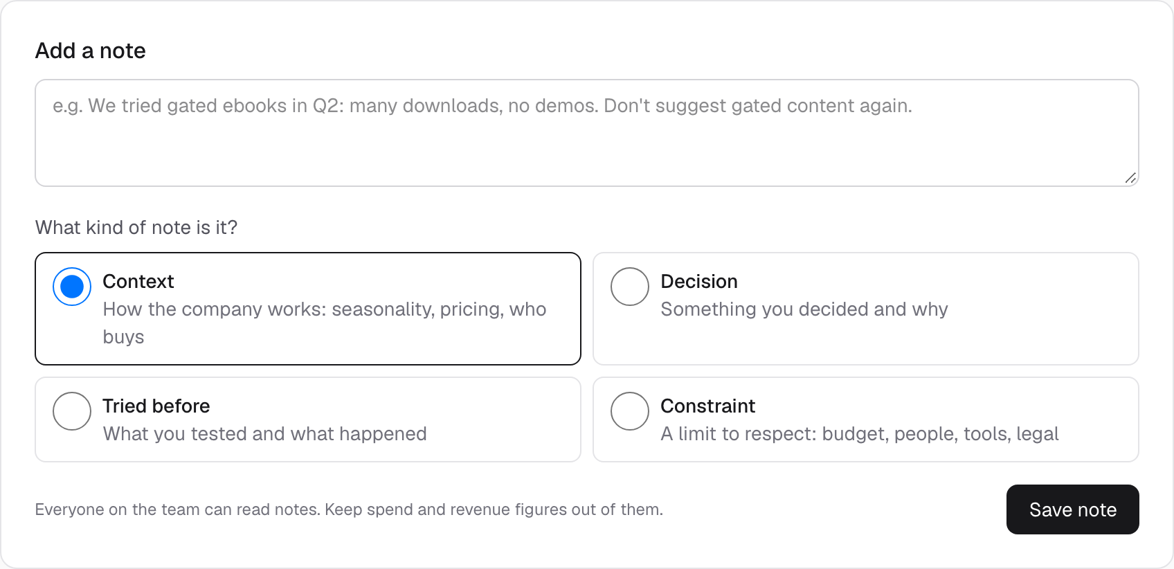 Company notes in GrowthWise